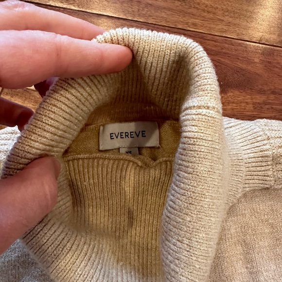 Evereve oatmeal turtleneck sweater size xsmall - Picture 2 of 4